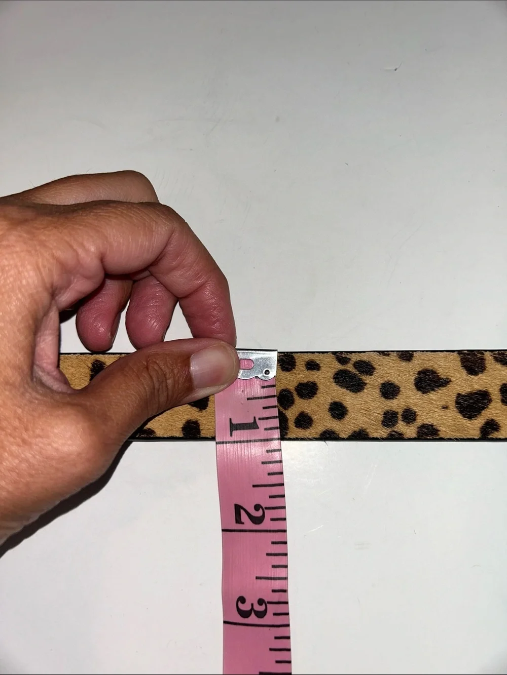 JCrew Calf Hair Belt in Leopard Print
